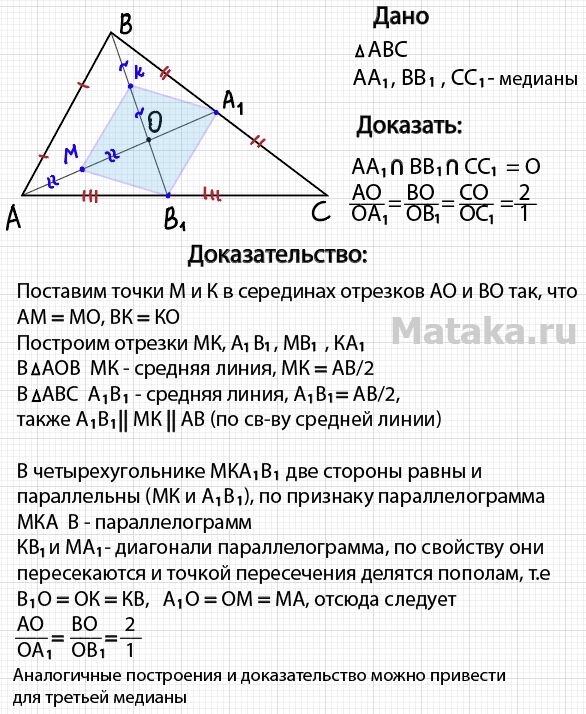 Теорема о медианах